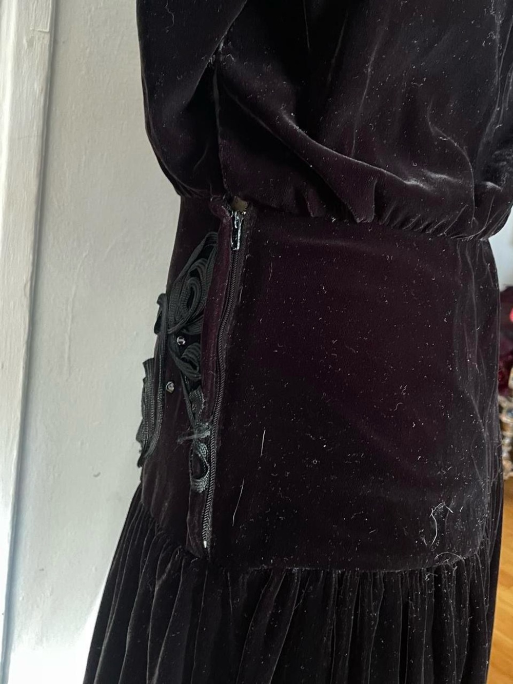 Vintage velvet maxi dress - Picture 6 of 6